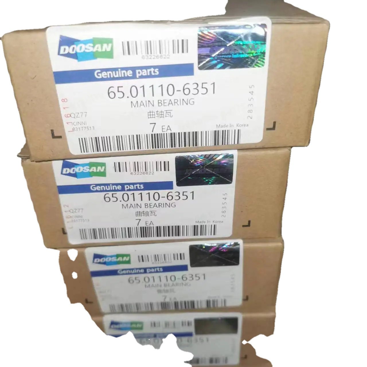 Daewoo Bus Truck Part De08 De08tis D1146 Engine 65011106351 65.01110-6351 65011106352 65.01110-6352 STD Main Bearing for Doosan